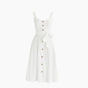 J. Crew White Button-Down Dress
